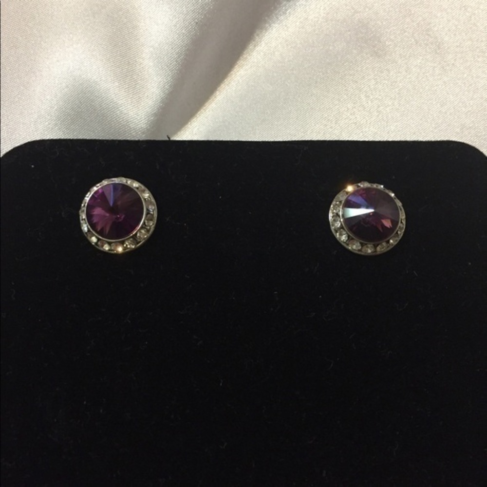 Austrian Crystal Dome Earrings